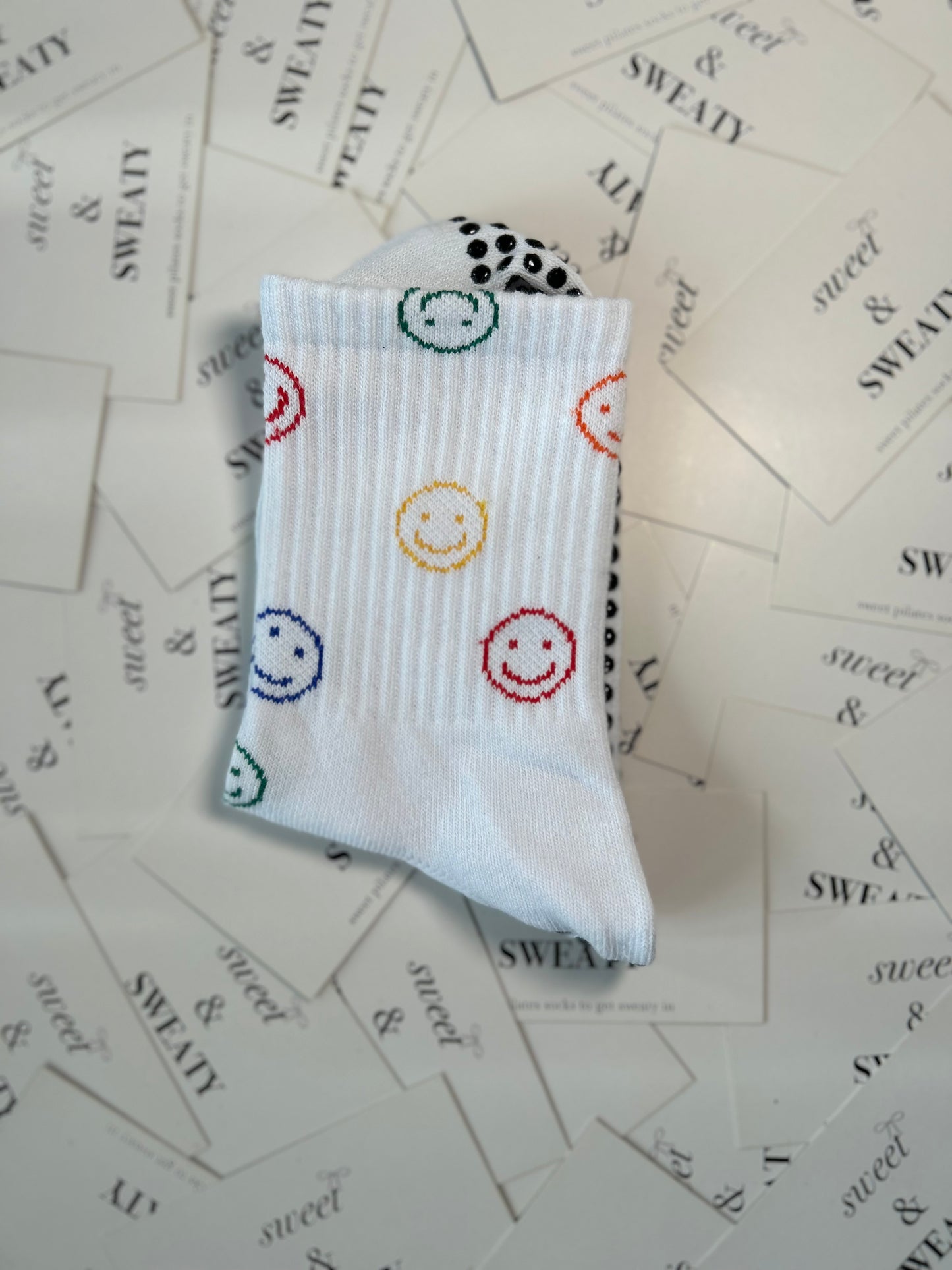 'Smile Through the Pain' Crew Socks - Hollow