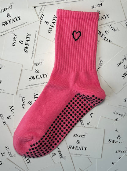 'Love on Top' Crew Socks - Pink