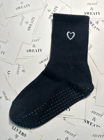 'Love on Top' Crew Socks - Black