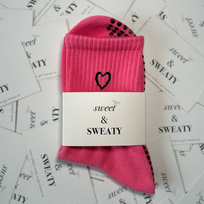 'Love on Top' Crew Socks - Pink