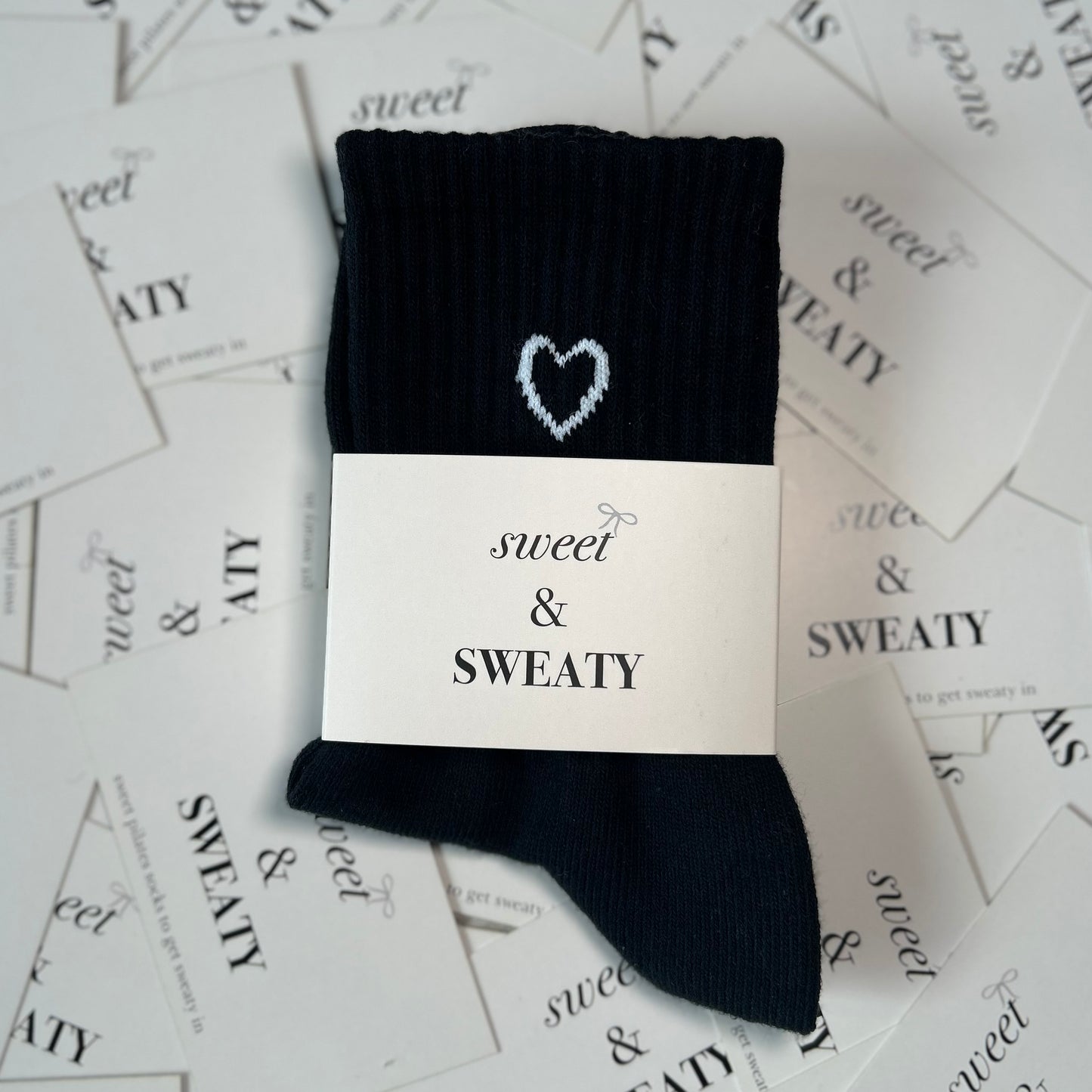 'Love on Top' Crew Socks - Black