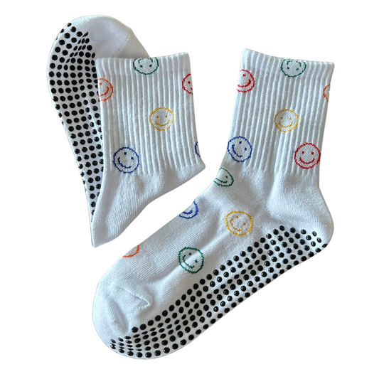 'Smile Through the Pain' Crew Socks - Hollow